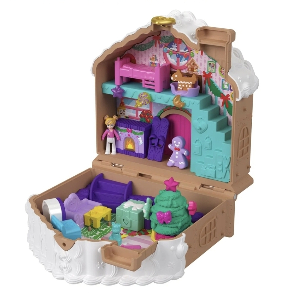 2025 Polly Pocket Doll Advent Calendar Gingerbread House Playset BRAND NEW NWT